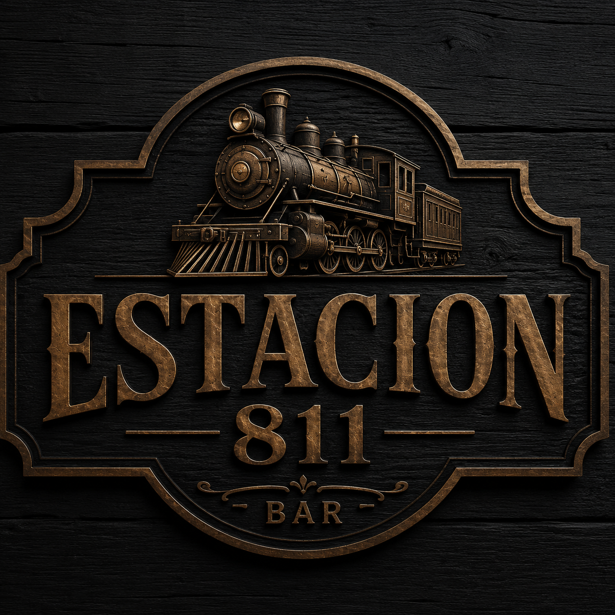 Estación 8-11 · Bar · Emblema de locomotora